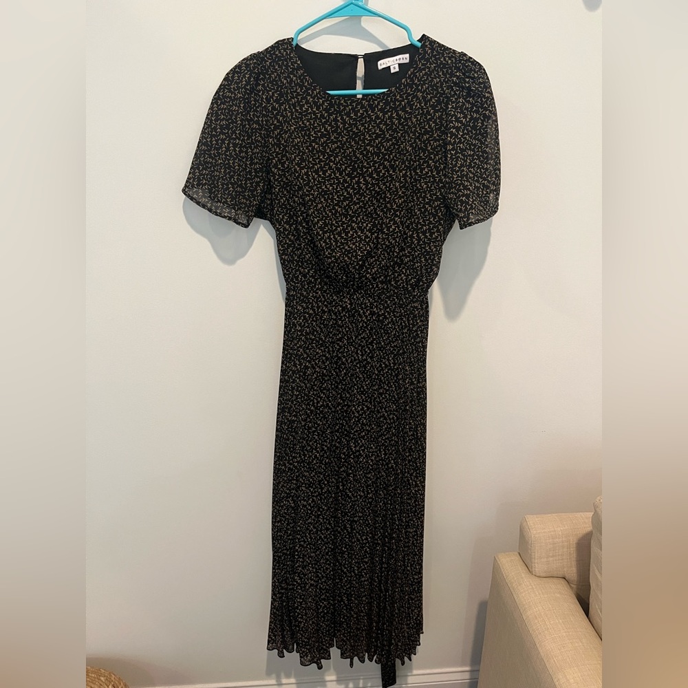 Baltic Born Black and Gold Long Sleeve Dress